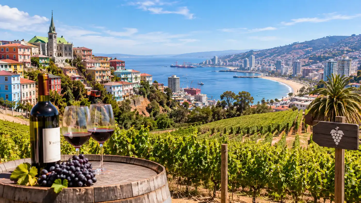 Tour por Valparaíso y Viña del Mar con Degustación de Vinos de Casablanca